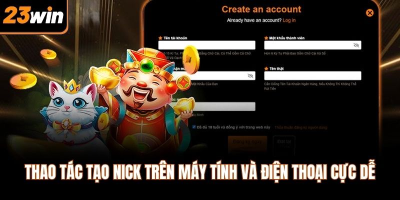 Thao tác tạo nick trên máy tính và điện thoại cực dễ